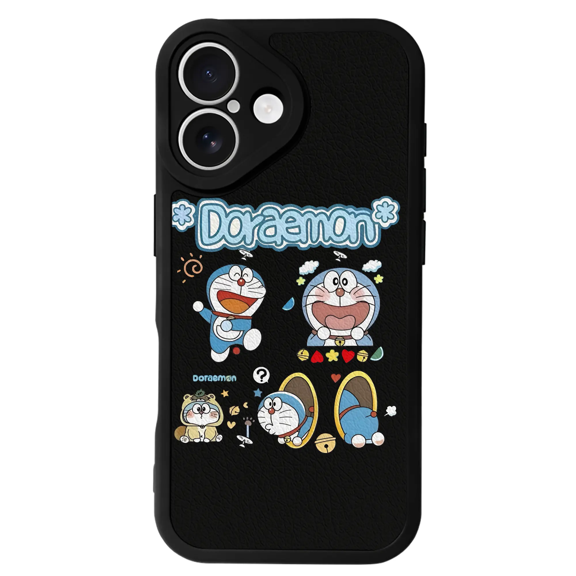 ドラえもん グッズドラえもん - IPhone 16シリーズ対応 ・ シリコンスマホケース ・ レザー調 ・ 高精度フィット ・ 耐衝撃 ・ ワイヤレス充電対応 ・ 精密カット